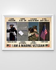 Gift For Veteran I Love Freedom I Have A DD 214 I Am Marine Veteran 36x24 Poster poster-landscape-36x24-lifestyle-02