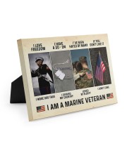Gift For Veteran I Love Freedom I Have A DD 214 I Am Marine Veteran Easel-Back Gallery Wrapped Canvas tile