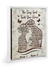 Memorial Gift The Day God Took You Home Husband And Wife Floating Framed Canvas Prints White tile