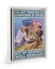 Veteran Gift My Time In Uniform Is Over But My Memories Will Remain Floating Framed Canvas Prints White tile
