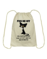 Cat Lover Grumpy Cat Piss Me Off I Will Slap You So Hard Drawstring Bag tile