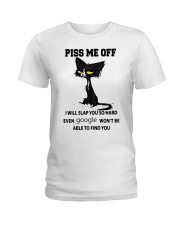 Cat Lover Grumpy Cat Piss Me Off I Will Slap You So Hard Ladies T-Shirt tile