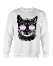 LGBT Pride Gift Transgender Black Cat Crewneck Sweatshirt tile
