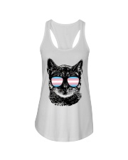 LGBT Pride Gift Transgender Black Cat Ladies Flowy Tank tile