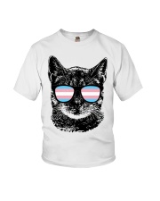 LGBT Pride Gift Transgender Black Cat Youth T-Shirt tile