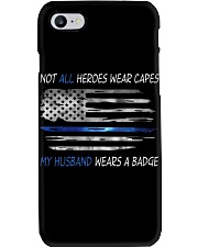 Police Gift USA Flag Not All Heroes Wear Capes My Husband Wears A Badge Phone Case tile