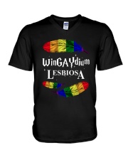 LGBT Pride Gift WinGaydium Lesbiosa V-Neck T-Shirt tile
