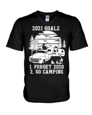 Camping Lover 2021 Goals Forget 2020 Go Camping V-Neck T-Shirt tile