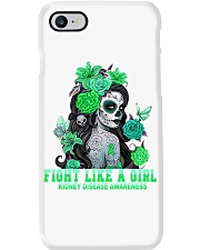 Fight Like A Girl Skull Girl Kidney Disease Awareness Phone Case tile