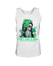 Fight Like A Girl Skull Girl Kidney Disease Awareness Unisex Tank tile