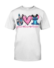 Gift For Animal Lover Peace Love Ohana Classic T-Shirt tile