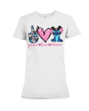 Gift For Animal Lover Peace Love Ohana Premium Fit Ladies Tee tile