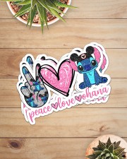 Gift For Animal Lover Peace Love Ohana Sticker - 4 pack (Horizontal) aos-sticker-4-pack-horizontal-lifestyle-front-07