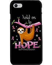 Breast Cancer Awareness Sloth Hold On To Hope Phone Case tile
