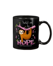 Breast Cancer Awareness Sloth Hold On To Hope Mug tile