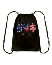 Autism Awareness Peace Love Autism Drawstring Bag tile
