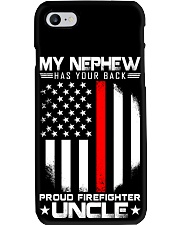 Firefighter Gift Flag My Nephew Has Your Back Proud Firefighter Uncle Phone Case tile