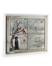 A Big Piece Of My Heart Lives In Heaven Black Lab 14x11 White Floating Framed Canvas Prints thumbnail