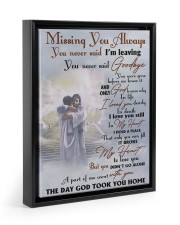 Memorial Gift Missing You Always The Day God Took You Home Floating Framed Canvas Prints Black tile