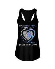 Suicide Prevention Awareness I Wear Teal And Purple For Me I Miss Ladies Flowy Tank tile