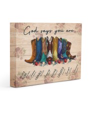 Peace Love Gift Long Boots God Says You Are Gallery Wrapped Canvas Prints tile