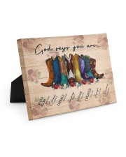 Peace Love Gift Long Boots God Says You Are Easel-Back Gallery Wrapped Canvas tile