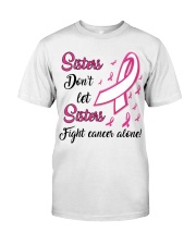 Breast Cancer Awareness Sisters Don't Let Sisters Fight Cancer Alone Premium Fit Mens Tee tile