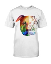 Gift For Dog Lover Pitbull Don't Judge What You Don't Understand Premium Fit Mens Tee tile