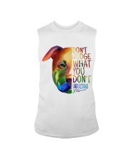 Gift For Dog Lover Pitbull Don't Judge What You Don't Understand Sleeveless Tee tile