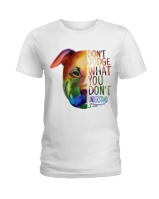 Gift For Dog Lover Pitbull Don't Judge What You Don't Understand Ladies T-Shirt tile