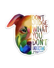 Gift For Dog Lover Pitbull Don't Judge What You Don't Understand Sticker tile