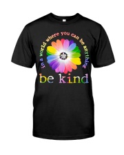 LGBT Pride Gift Flower In A World Be Kind Turtle Premium Fit Mens Tee tile