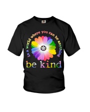LGBT Pride Gift Flower In A World Be Kind Turtle Youth T-Shirt tile