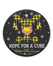 Childhood Cancer Awareness Circle Ornament Circle Ornament (Porcelain) tile