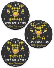 Childhood Cancer Awareness Circle Ornament Circle ornament - 3 pieces (porcelain) front