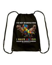 Autism Awareness Dinosaurs I'm Noy Misbehaving I Have Autism Drawstring Bag tile