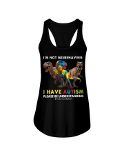Autism Awareness Dinosaurs I'm Noy Misbehaving I Have Autism Ladies Flowy Tank tile