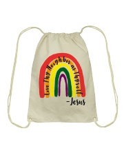 LGBT Pride Gift Love Thy Neightbor as Thyself Drawstring Bag tile