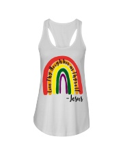 LGBT Pride Gift Love Thy Neightbor as Thyself Ladies Flowy Tank tile