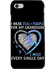 Suicide Prevention Awareness I Wear Teal And Purple For My Grandson Phone Case tile