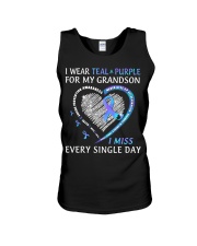 Suicide Prevention Awareness I Wear Teal And Purple For My Grandson Unisex Tank tile