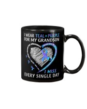 Suicide Prevention Awareness I Wear Teal And Purple For My Grandson Mug tile