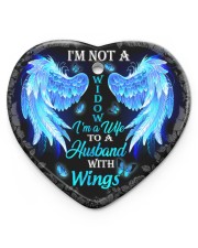 I'm Not A Widow I'm A Wife To A Husband Ornament Heart Ornament (Porcelain) tile