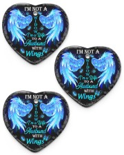 I'm Not A Widow I'm A Wife To A Husband Ornament Heart ornament - 3 pieces (porcelain) front