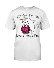 Cat Lover Funny Cat It's Fine I'm Fine Everything's Fine Premium Fit Mens Tee tile