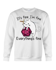 Cat Lover Funny Cat It's Fine I'm Fine Everything's Fine Crewneck Sweatshirt tile
