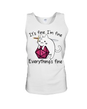 Cat Lover Funny Cat It's Fine I'm Fine Everything's Fine Unisex Tank tile