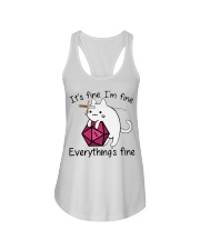Cat Lover Funny Cat It's Fine I'm Fine Everything's Fine Ladies Flowy Tank tile