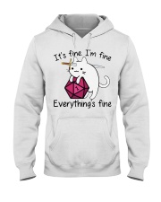 Cat Lover Funny Cat It's Fine I'm Fine Everything's Fine Hooded Sweatshirt tile