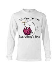 Cat Lover Funny Cat It's Fine I'm Fine Everything's Fine Long Sleeve Tee tile